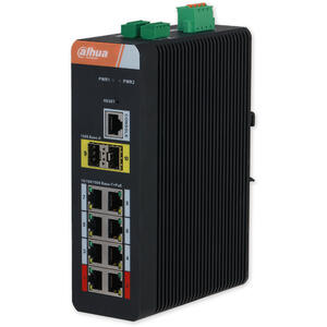 PFS4210-8GT-DP-V2 - průmyslový PoE switch, 8x Gb PoE, 1x Gb LAN, 2x Gb SFP, MNG, DIN, 120W - 1