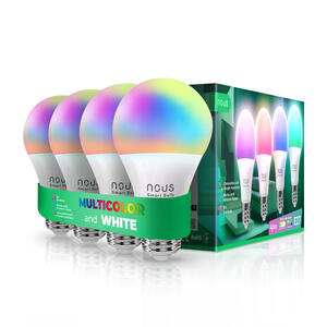 NOUS Smart Bulb P3 (4-pack) - Chytrá žárovka RGB E27 9W Tuya - 1