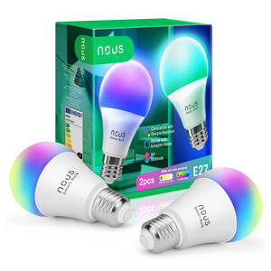NOUS Smart Bulb P3 (2-pack) - Chytrá žárovka RGB E27 9W Tuya - 1