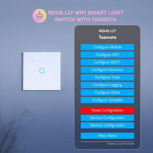 Touch Switch NOUS L1T Tasmota - Vypínač nástěnný 1 Tasmo - 3