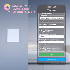 Touch Switch NOUS L1T Tasmota - Vypínač nástěnný 1 Tasmo - 7